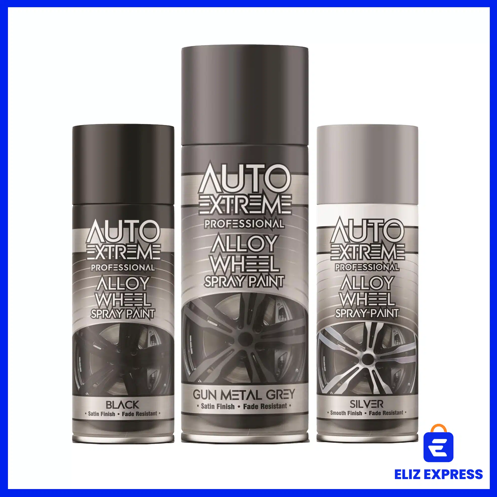 Auto Extreme Alloy Wheel Spray Paint Gun Metal Grey 400ml-2