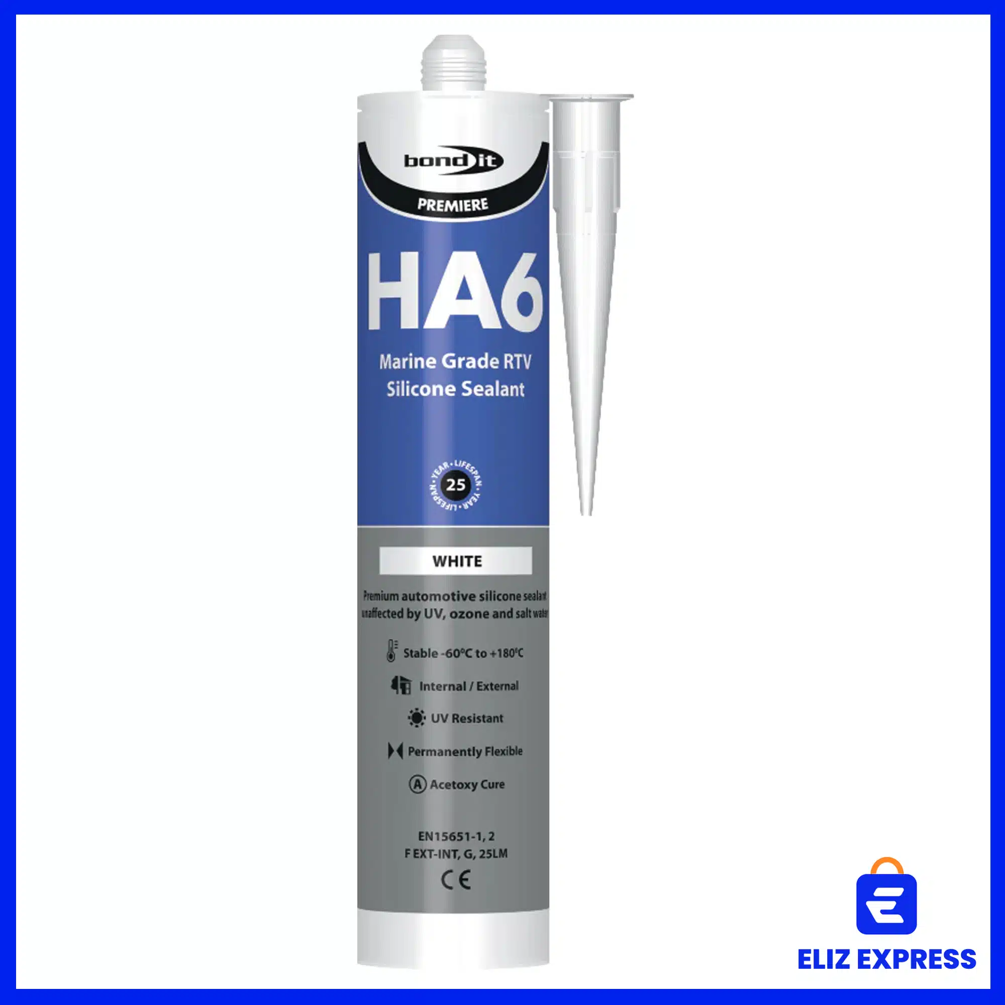 Bond-It HA6 Marine Grade RTV Silicone Sealant White