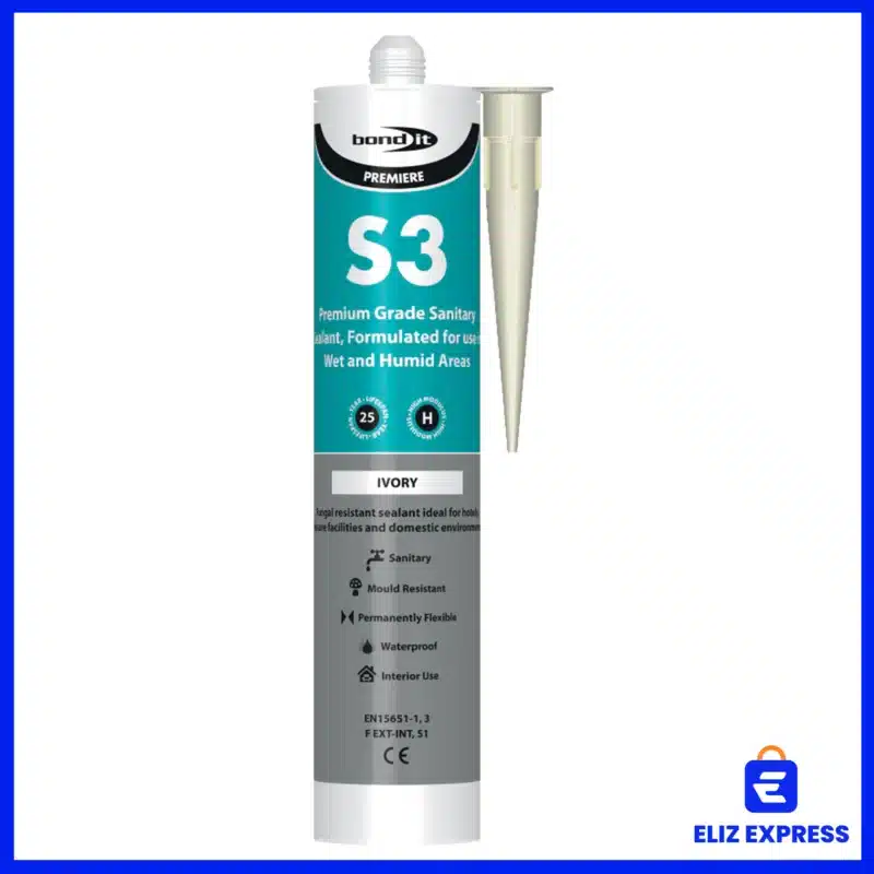 Bond-It S3 Sanitary Silicone Sealant With Fungicide Color Ivory