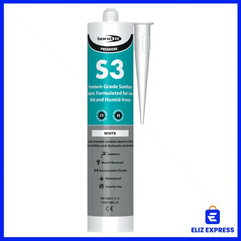 Bond-It S3 Sanitary Silicone Sealant With Fungicide Color White