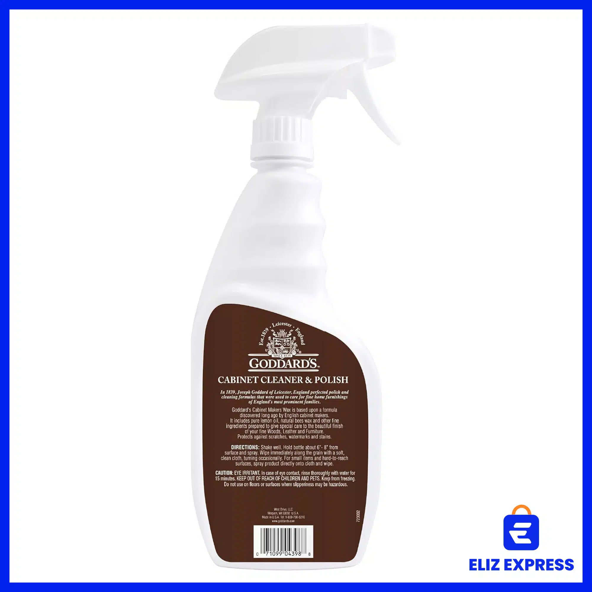 Goddard's Cabinet Makers Wax Cleaning Spray – Wood Cleaner & Furniture Polish to Shine & Protect – Wood Cleaner Spray wBee Wax & Lemon Oil for Furniture – Wood Polish 23oz-2