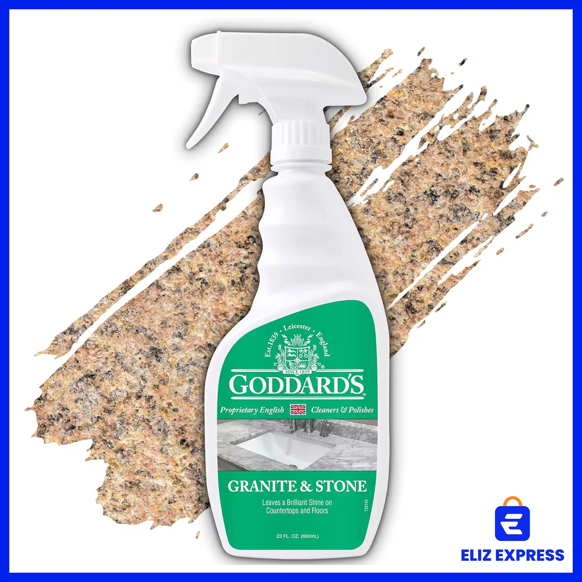 Goddard’s Marble & Granite Polish Carnauba Wax Countertop Spray Cleaner for Water Stain and Scratches on Kitchen Island, Cleaning for Natural Stone, Seal & Protect 20oz-1