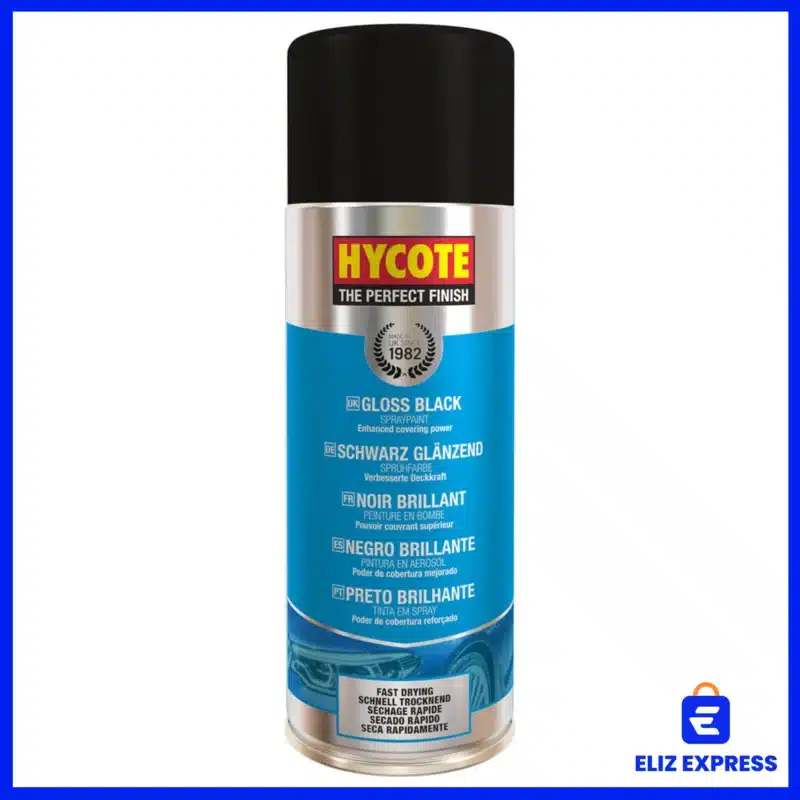 Hycote Gloss Black Spray Paint 400ml