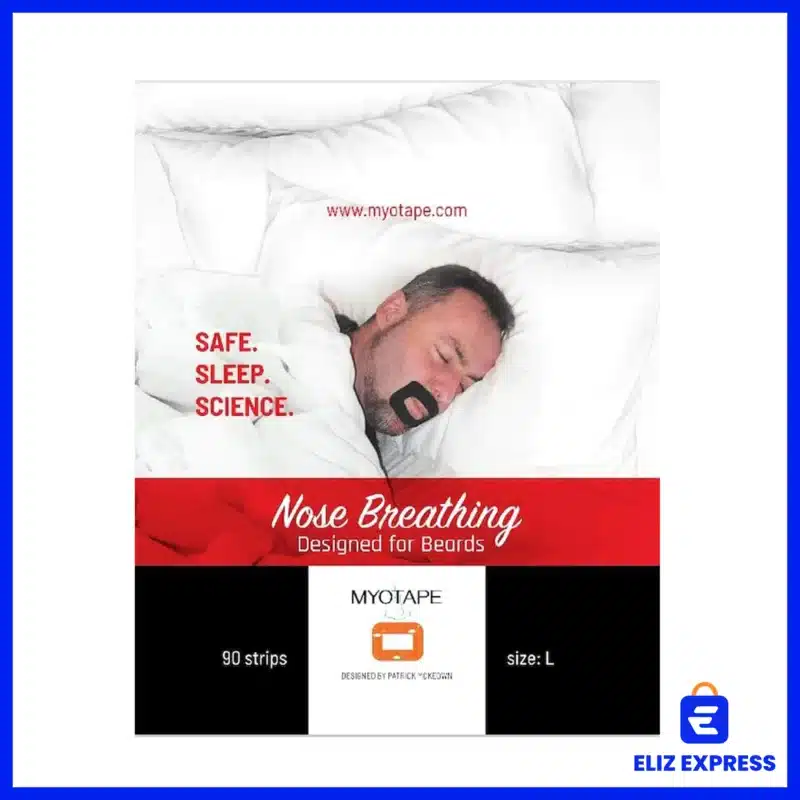 MYOTAPE Sleep Strips for Beards Enhance Sleep Quality, Aid Nasal Breathing, Reduce Mouth Breathing and Snoring with Comfortable, Elastic Tapes-1