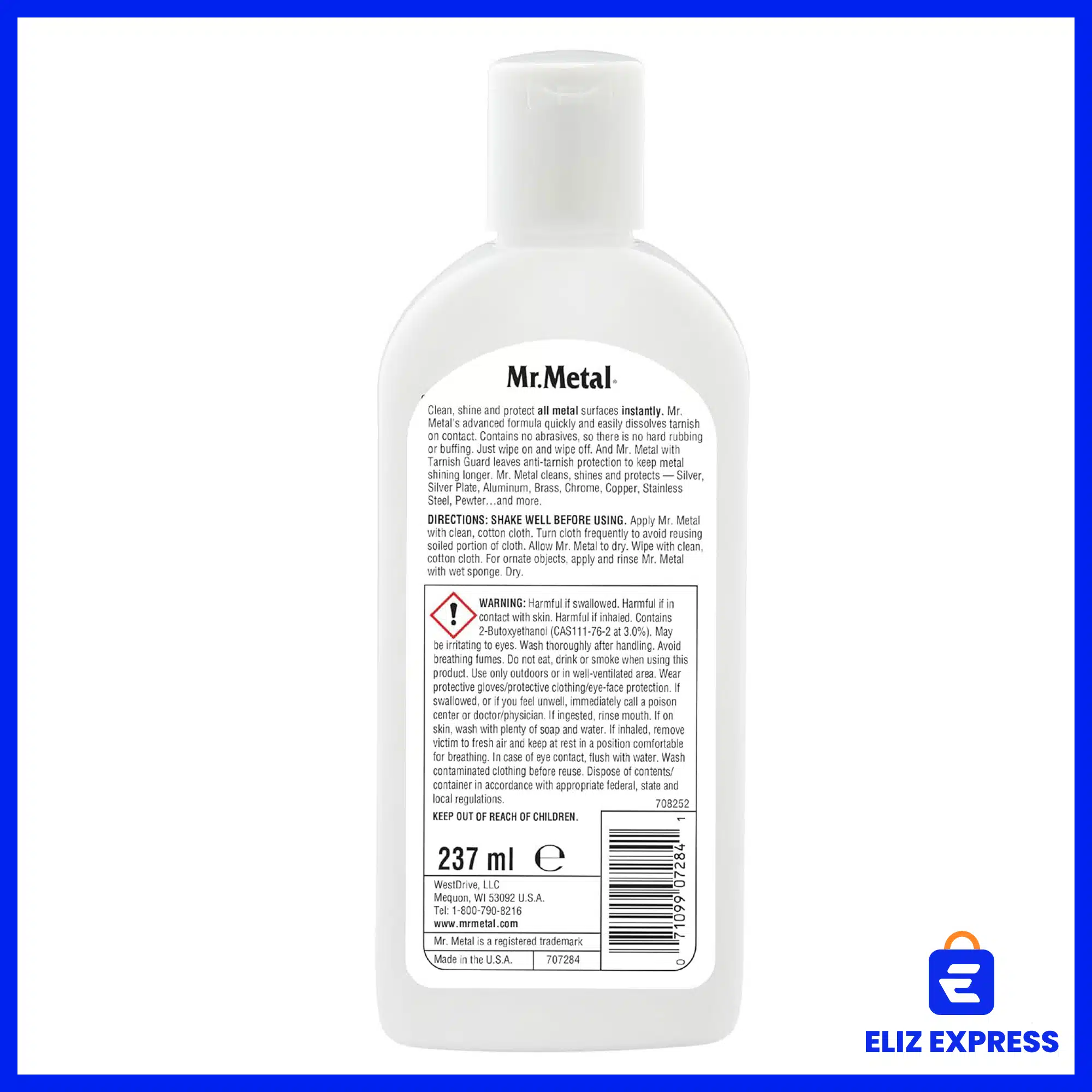 Mr. Metal Polish Liquid All Metal Multipurpose Cleaner, Non-Abrasive, Instant Sterling Silver Cleaner, Brass and Stainless Steel Cleaner, Grime and Tarnish Remover, Chrome Silver Polish 8oz-2
