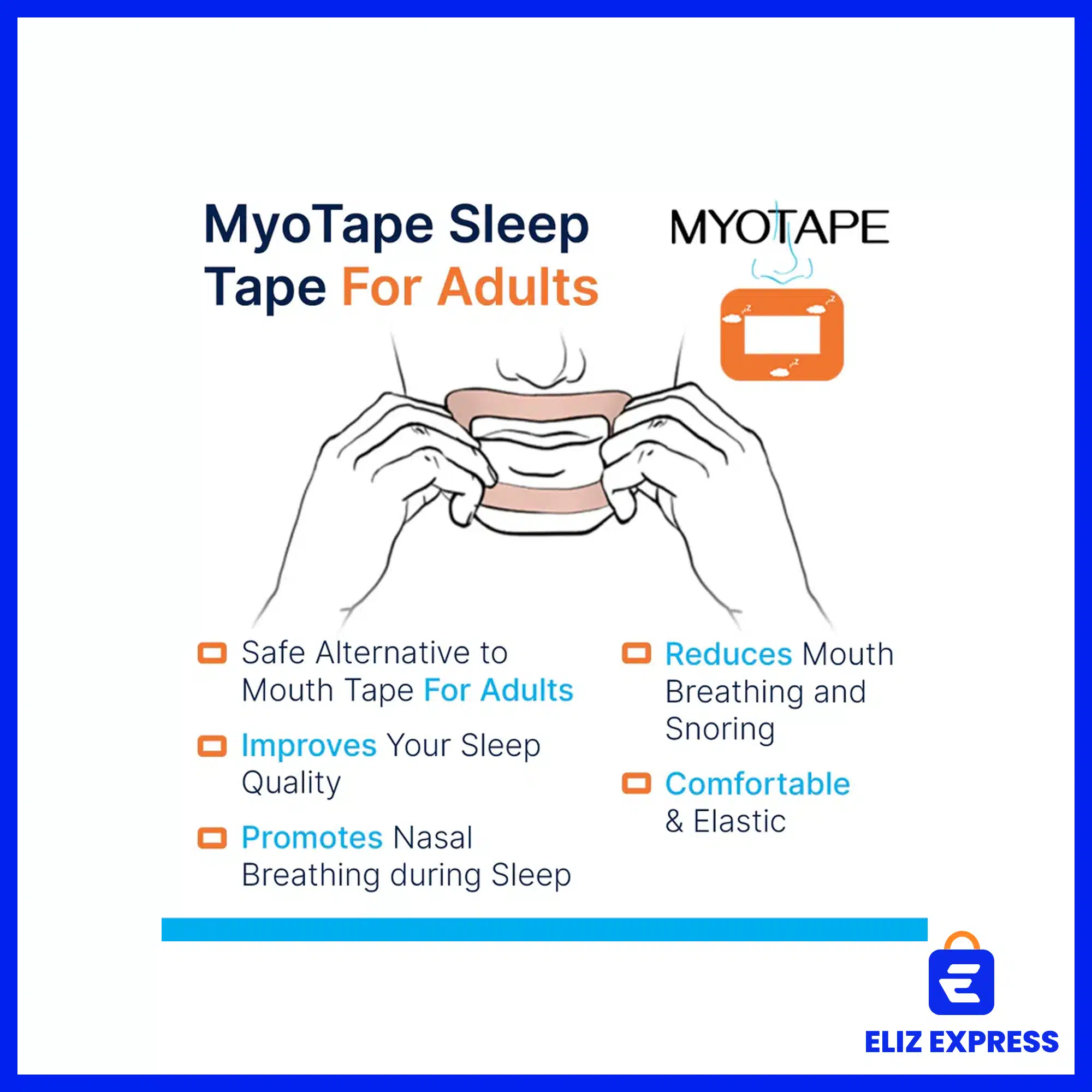 Myotape Sleep Strips Improve Your Sleep Quality, Breathe Through Your Nose During Sleep and Reduce Mouth Breathing and Snoring [Expert Designed Mouth Tapes Using Elastic Tension]-2