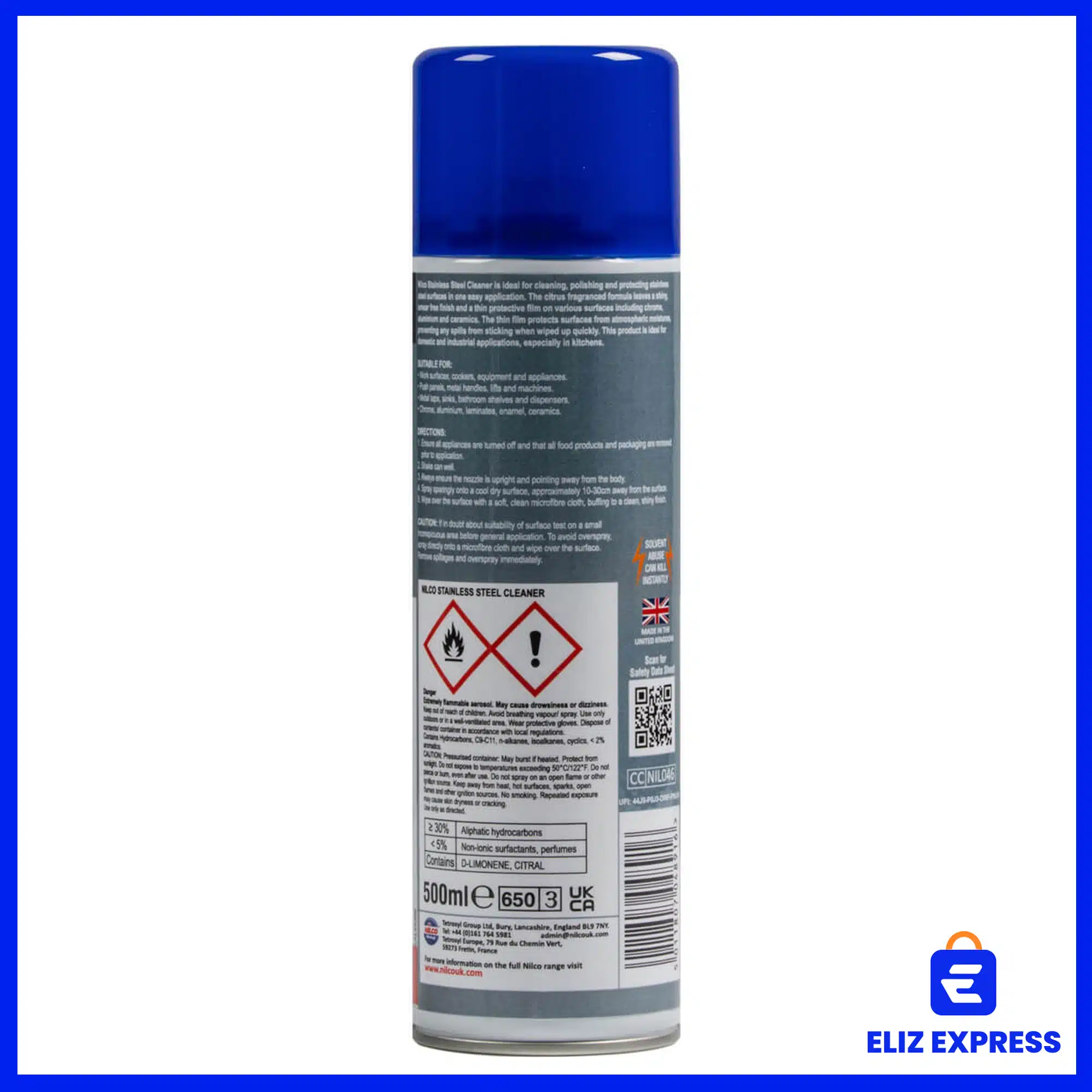 Nilco Stainless Steel Cleaner - Cleans, Polishes & Protects 500ml-2