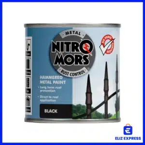 Nitromors Anti-Rust Hammered Finish Metal Paint Black 250ml