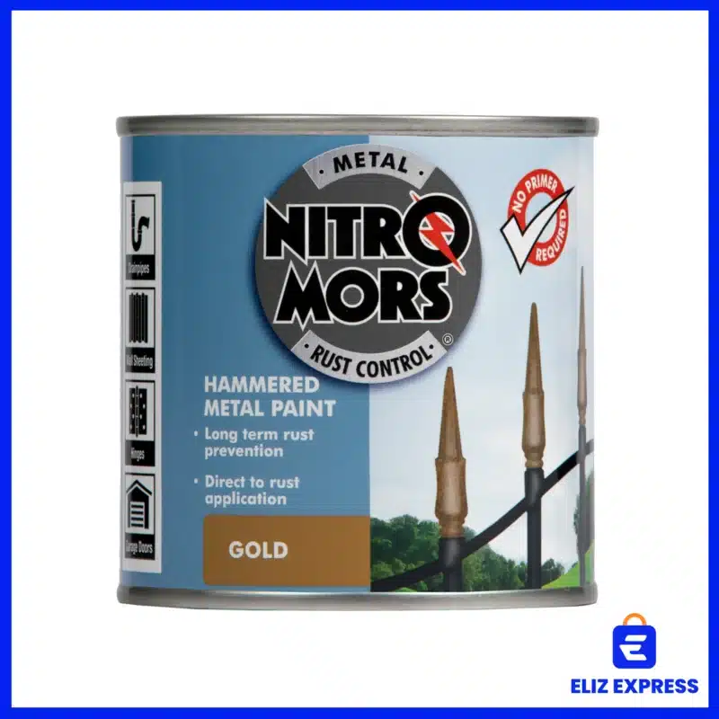 Nitromors Anti-Rust Hammered Finish Metal Paint Gold 250ml