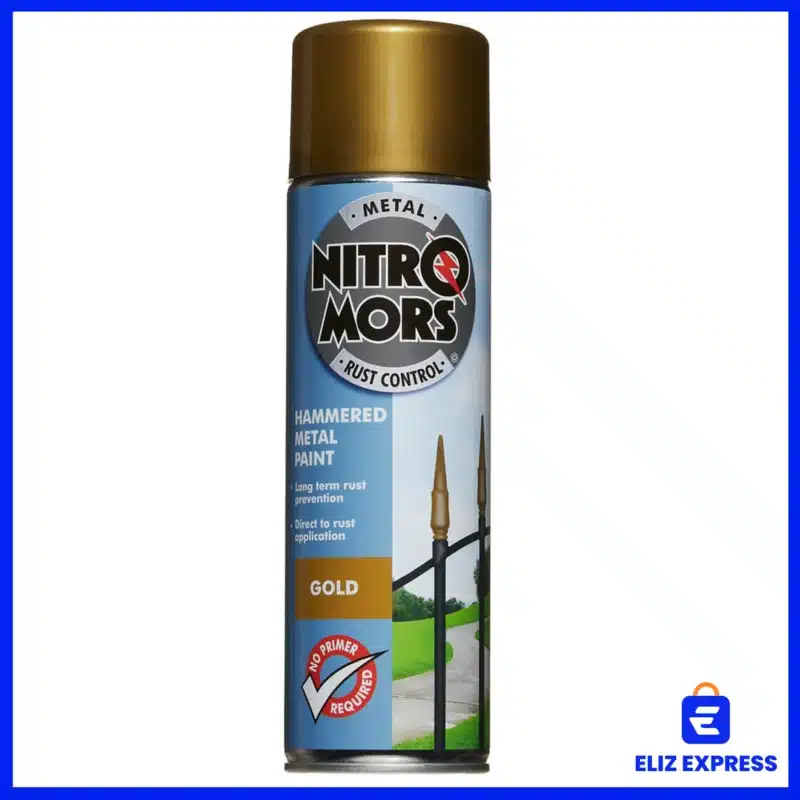 Nitromors Anti-Rust Hammered Finish Metal Paint Gold 500ml