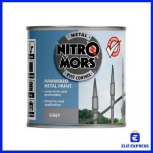 Nitromors Anti-Rust Hammered Finish Metal Paint Grey 250ml