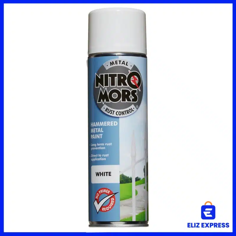 Nitromors Anti-Rust Hammered Finish Metal Paint White 500ml