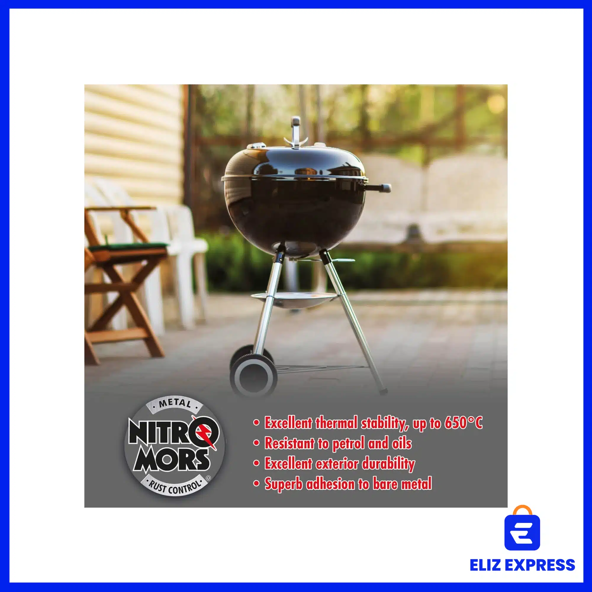 Nitromors Anti-Rust Metal BBQ Paint 500ml-3