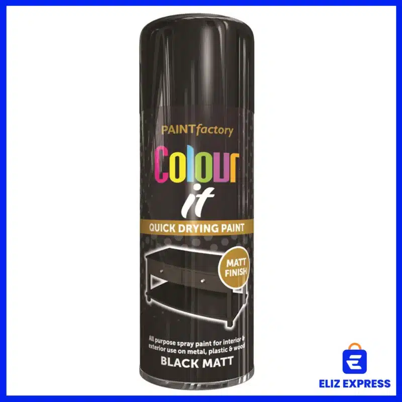 Paint Factory Black Matt Spray Paint 400ml