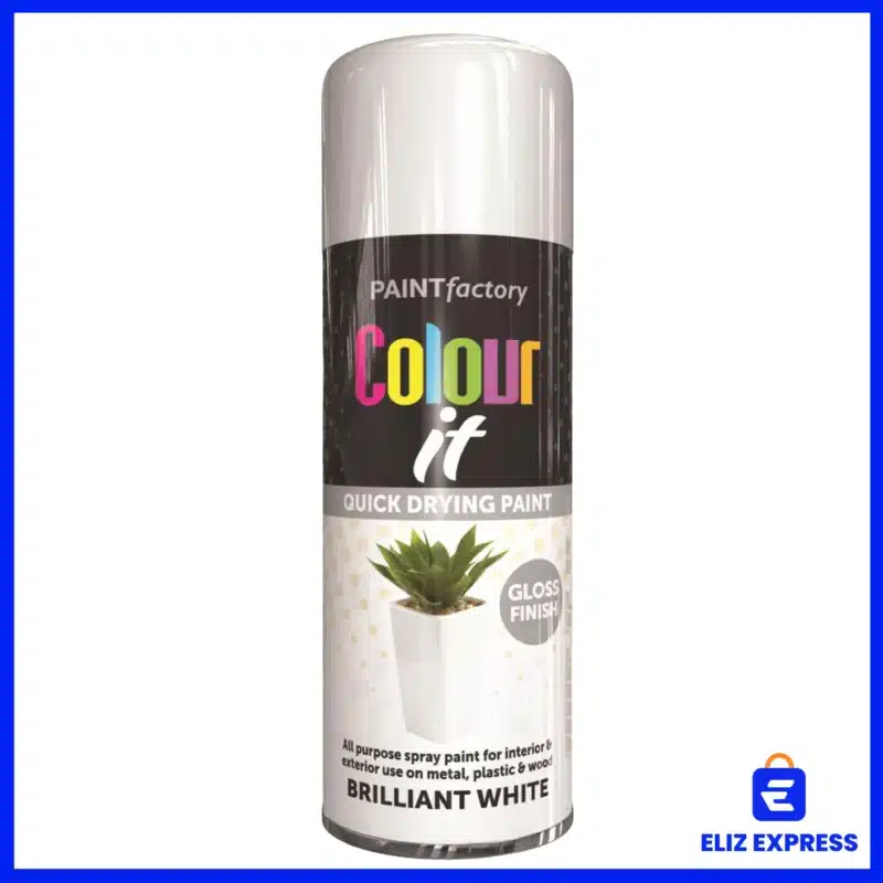 Paint Factory Brilliant White Gloss Spray Paint 400ml