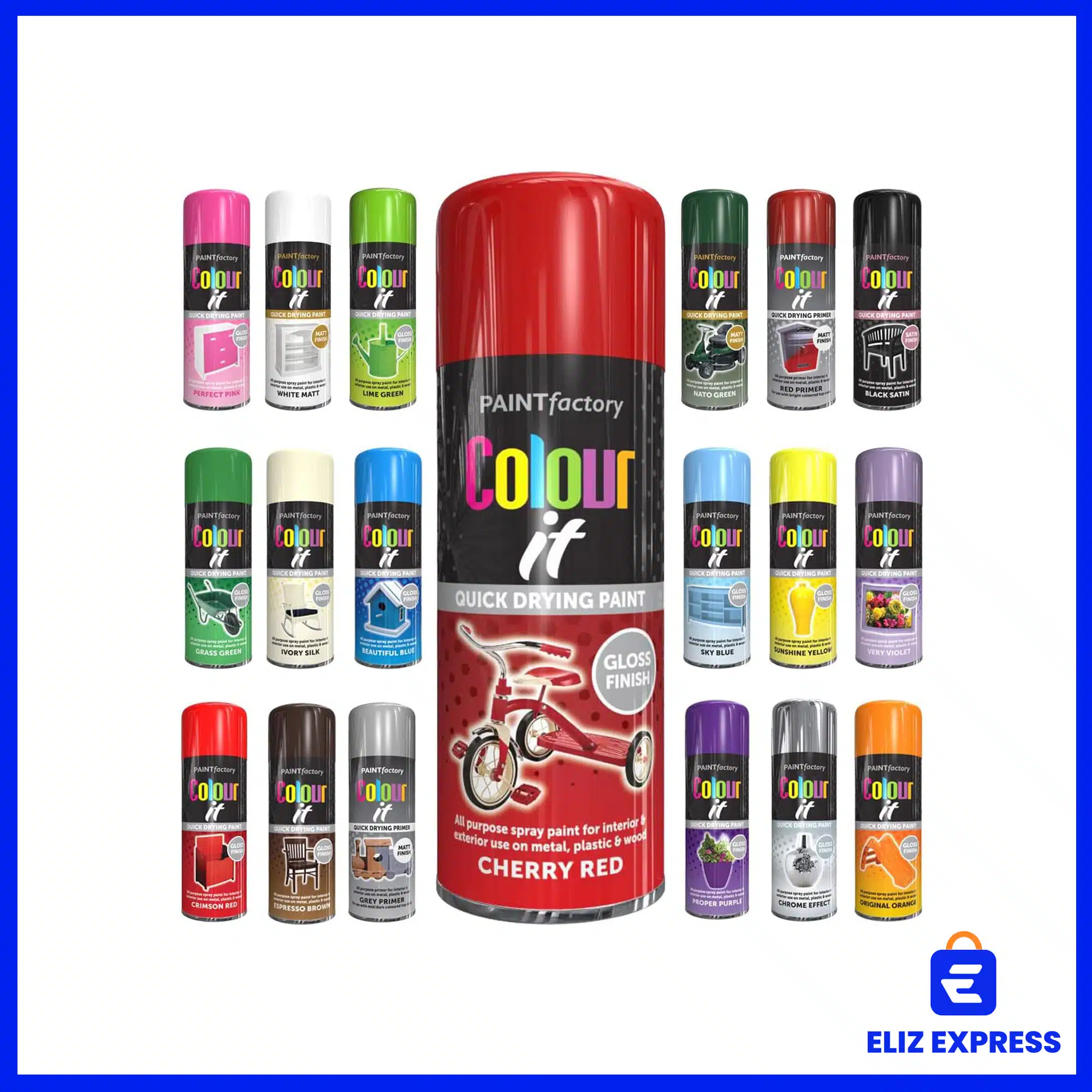 Paint Factory Cherry Red Gloss Spray Paint 400ml-2