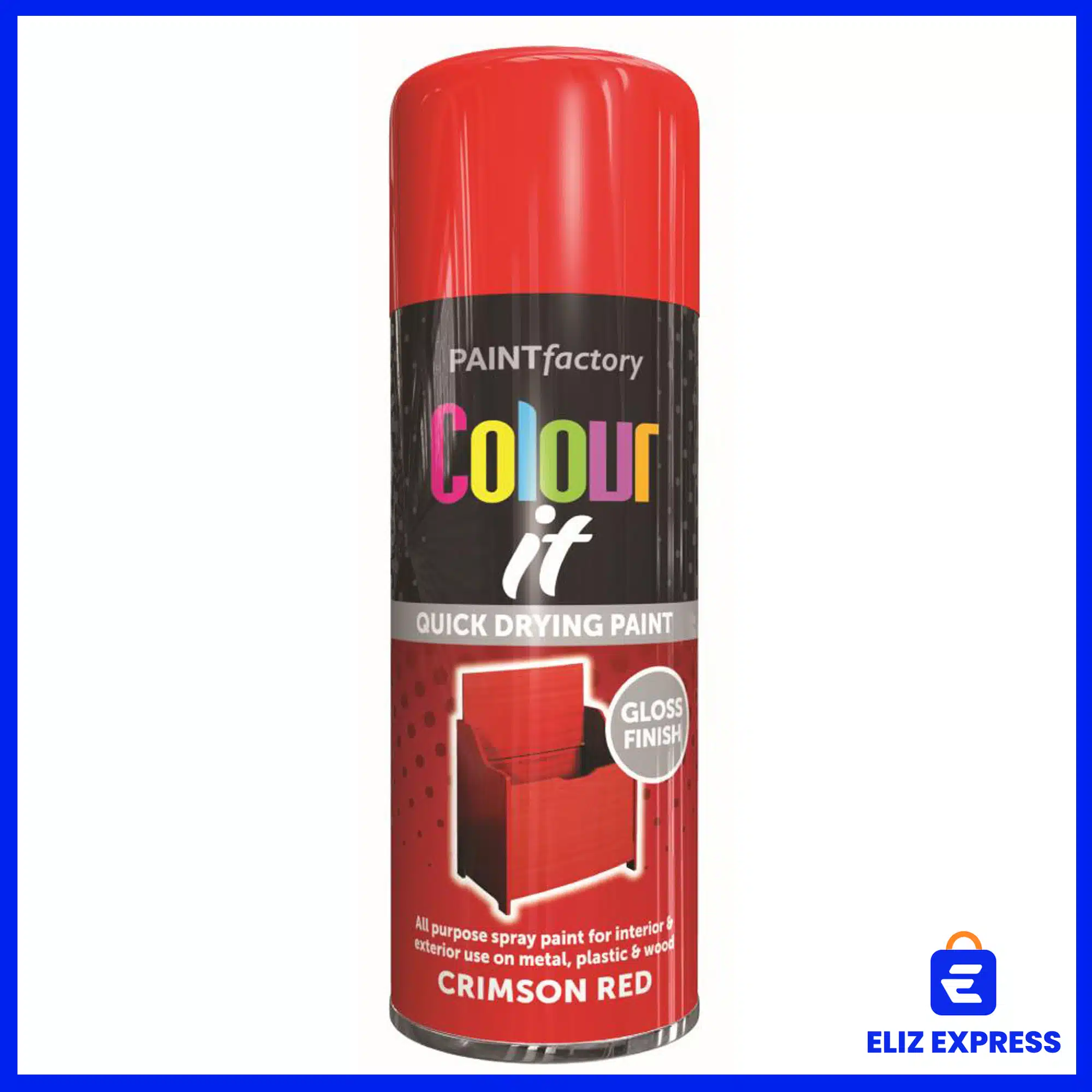Paint Factory Crimson Red Gloss Spray Paint 400ml