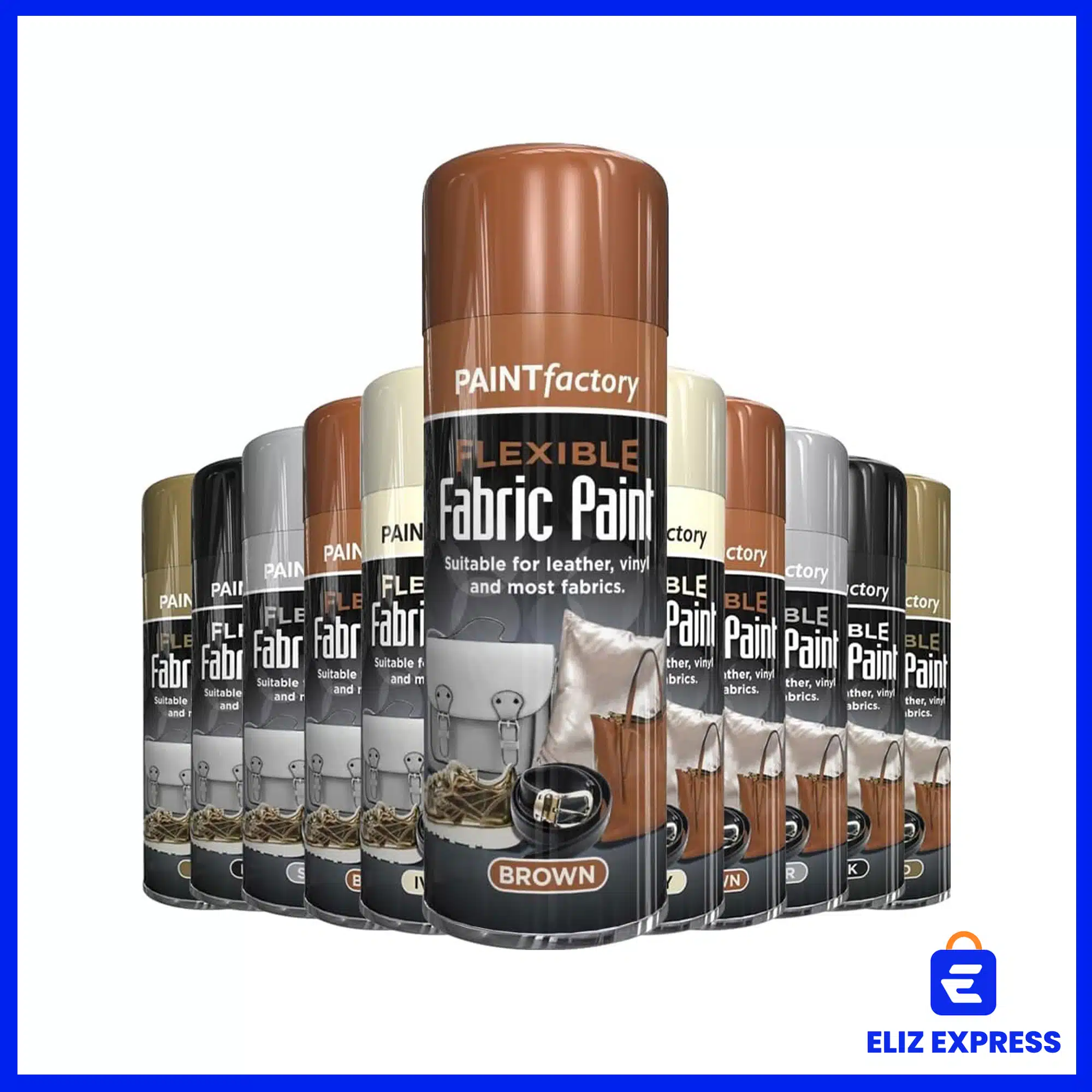 Paint Factory Flexible Fabric Spray Paint Brown 200ml-2