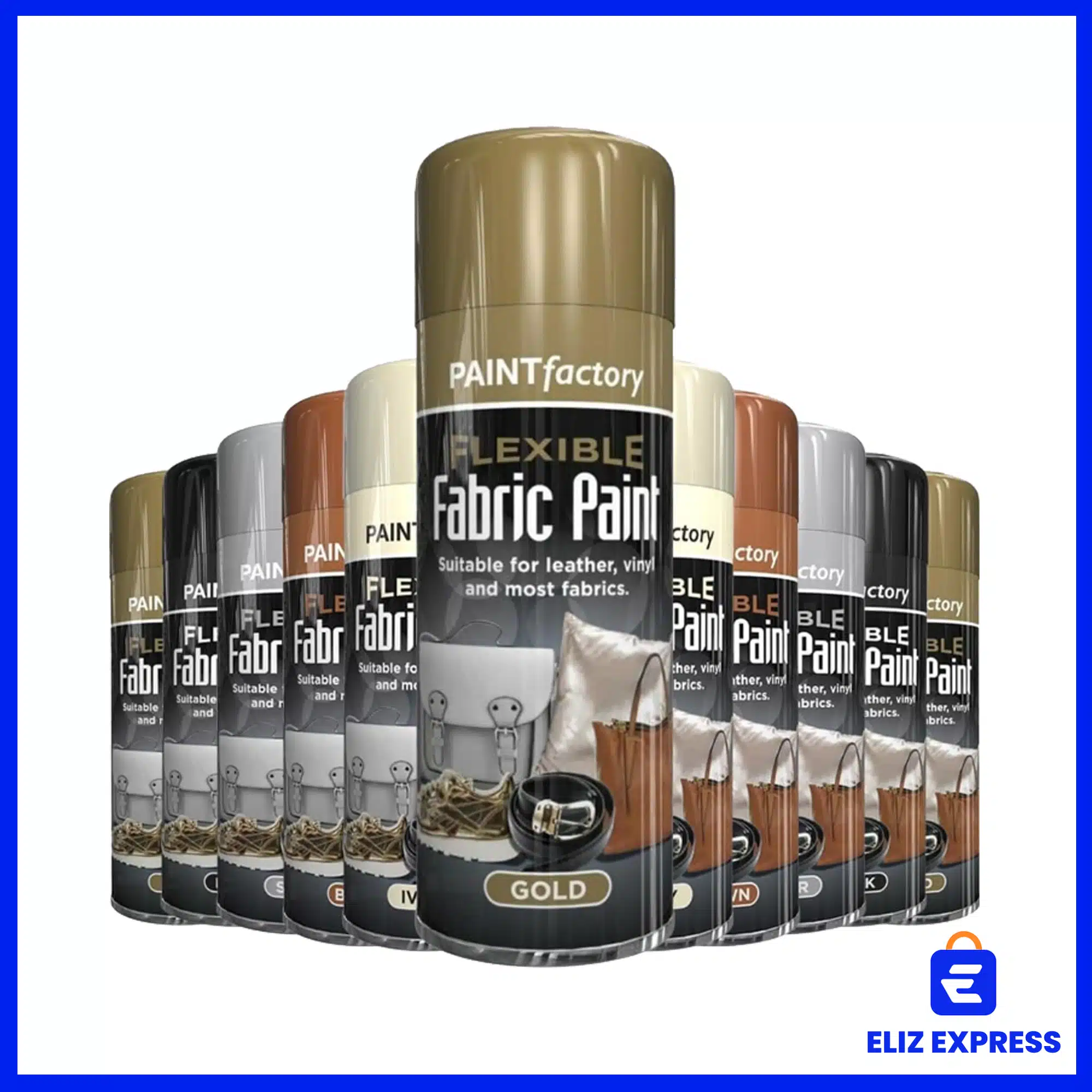 Paint Factory Flexible Fabric Spray Paint Gold 200ml-2
