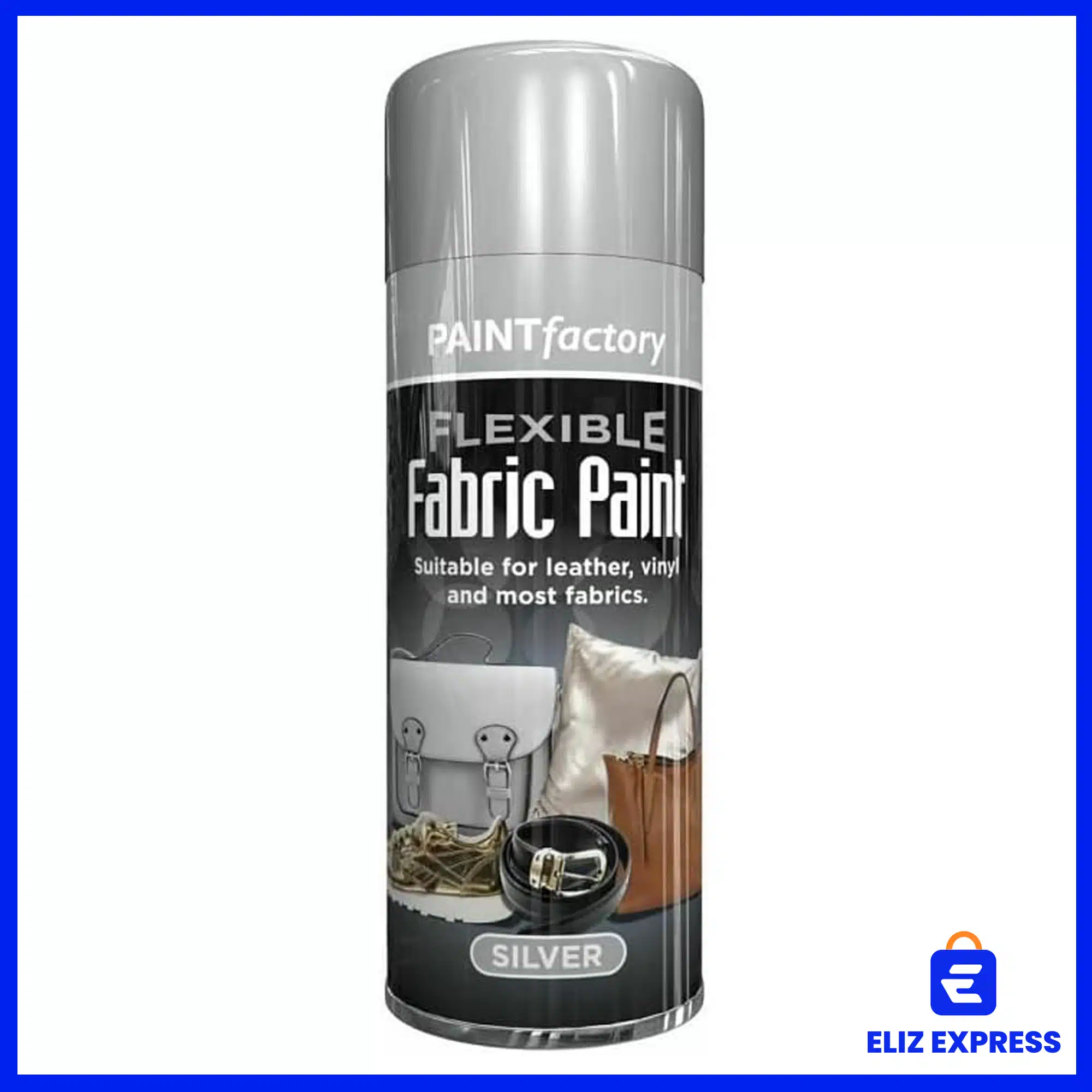 Paint Factory Flexible Fabric Spray Paint Silver 200ml-