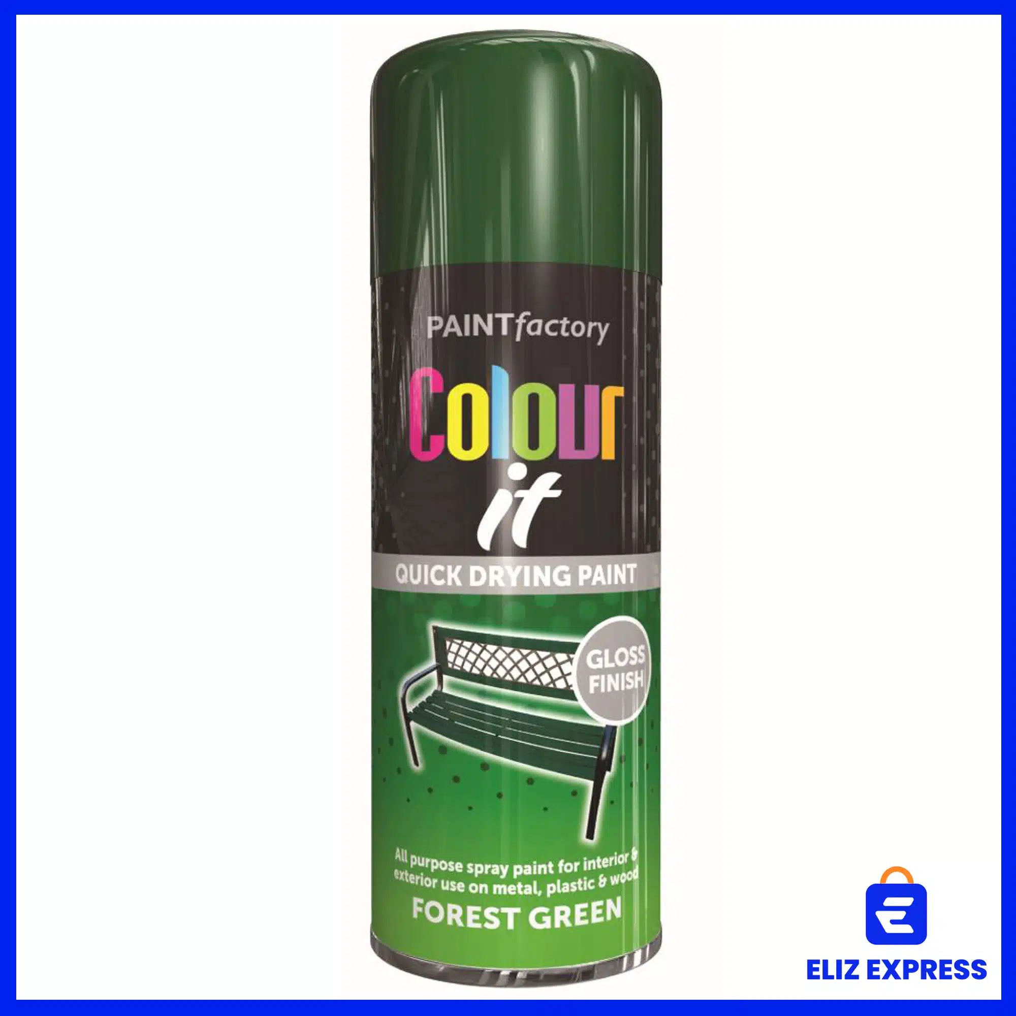 Paint Factory Forest Green Gloss Spray Paint 400ml