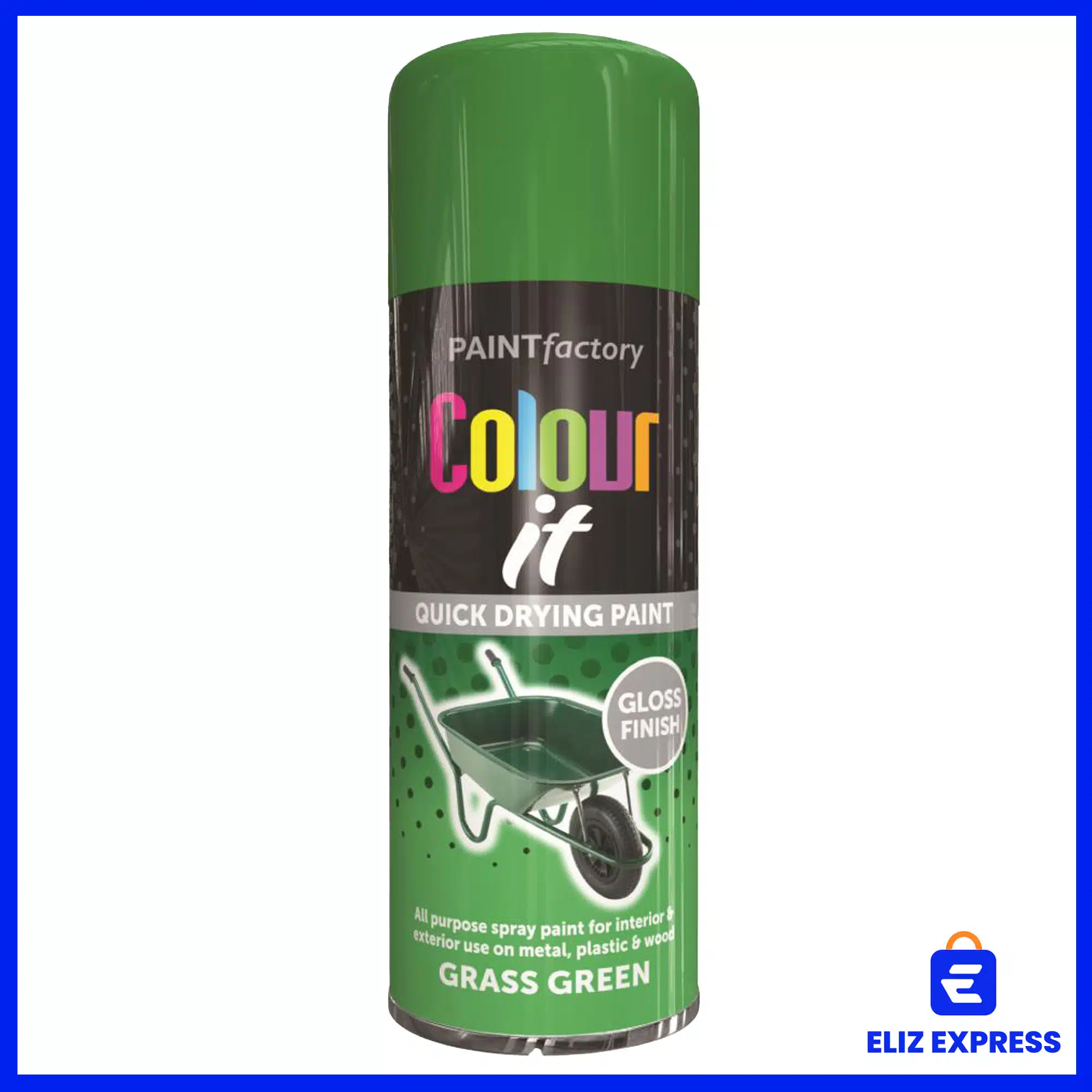Paint Factory Grass Green Gloss Spray Paint 400ml