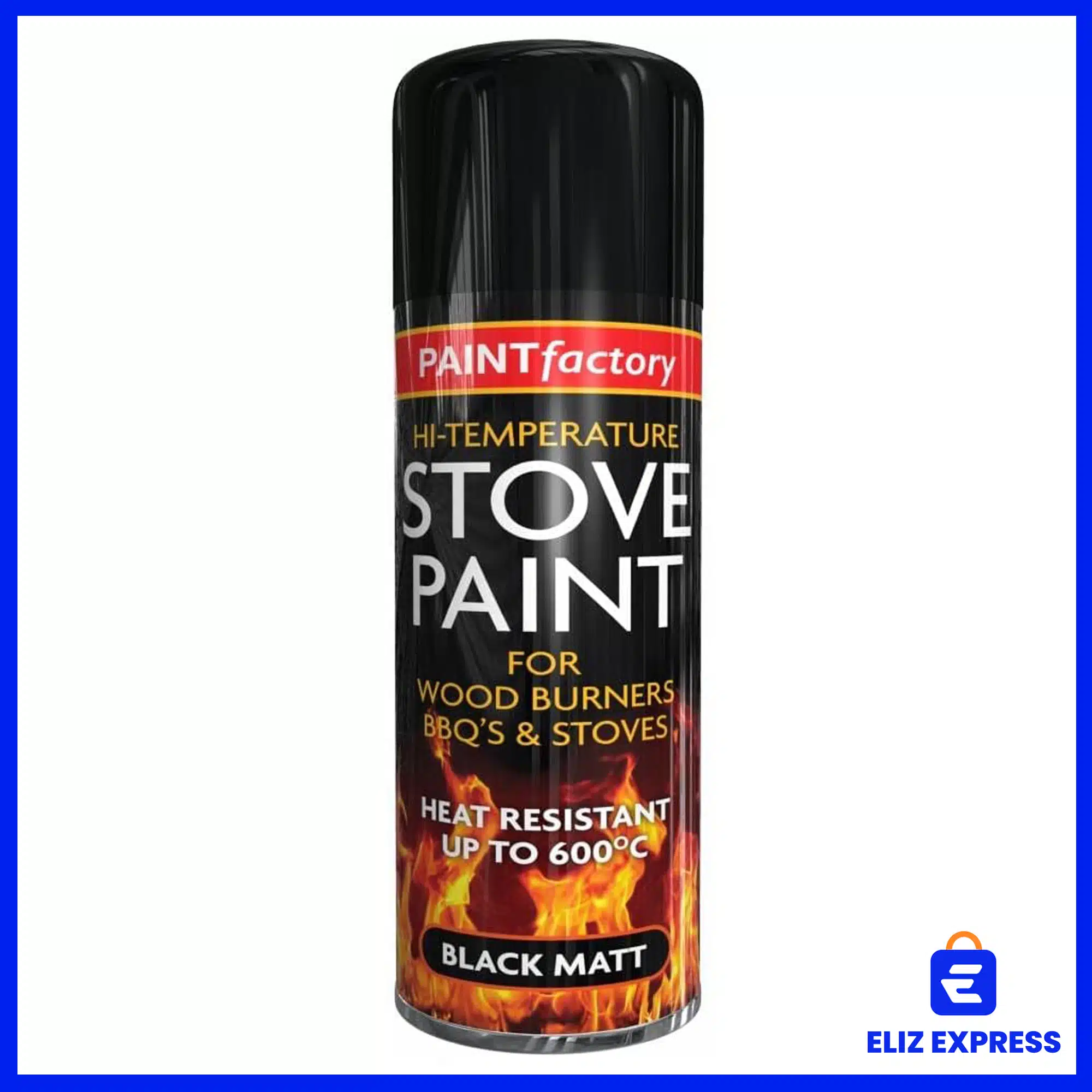 Paint Factory Hi-Temperature Black Matt Stove Spray Paint 400ml