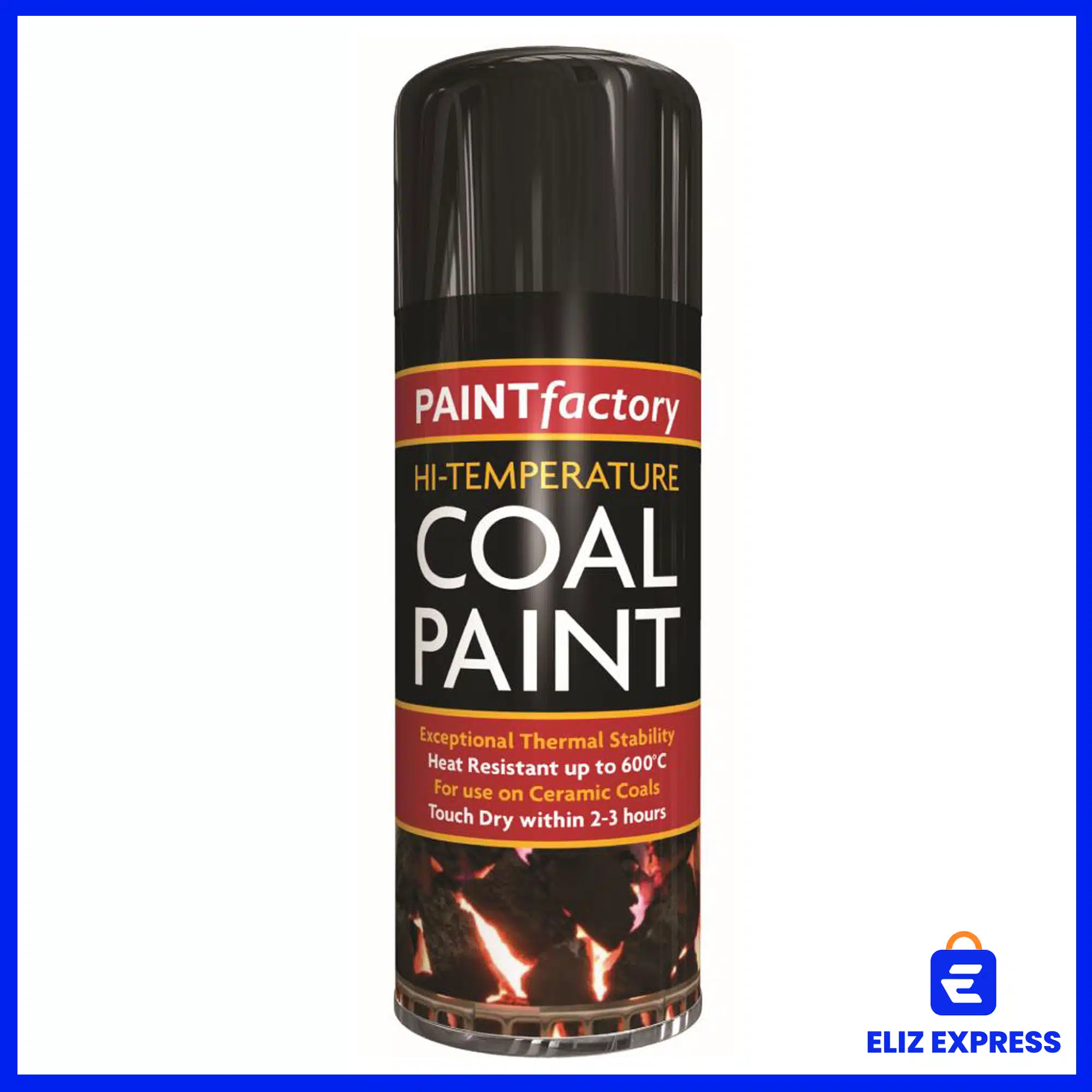 Paint Factory High Temperature Black Matt Coal Spray Paint 400ml