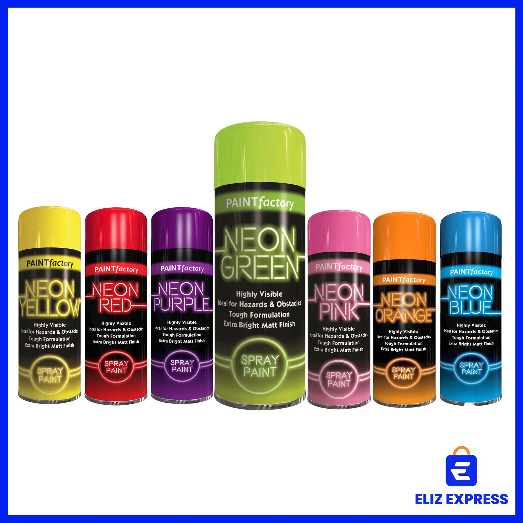 Paint Factory Highly Visible Neon Spray Paint Color Green 200ml-2