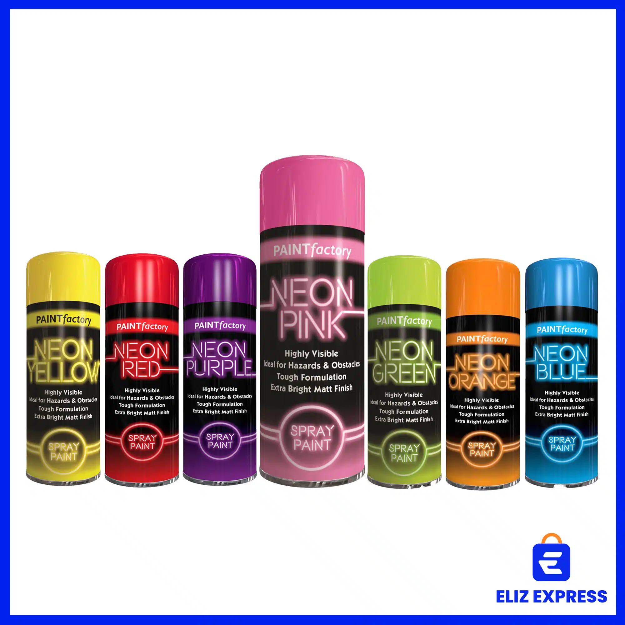 Paint Factory Highly Visible Neon Spray Paint Color Pink 400ml-2