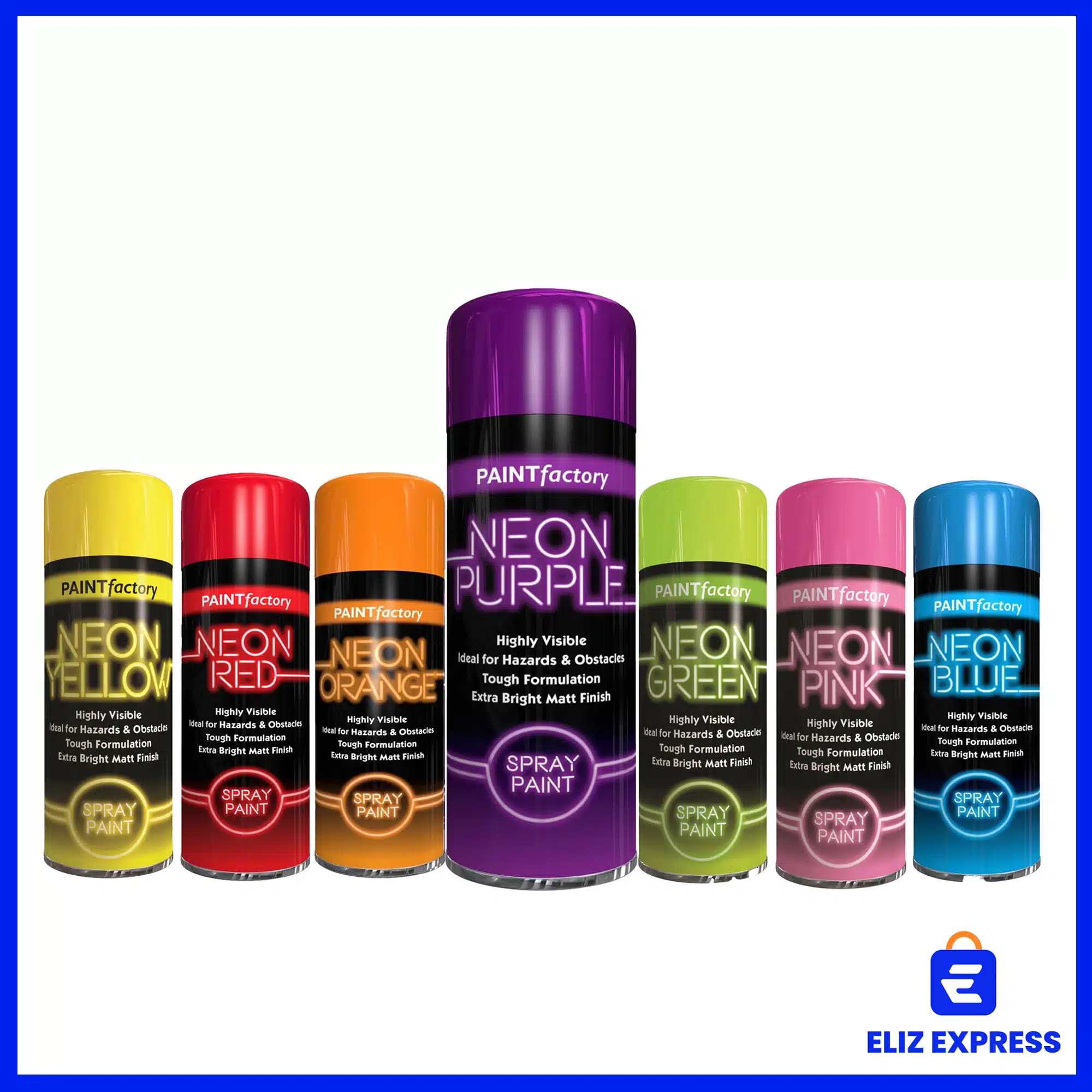 Paint Factory Highly Visible Neon Spray Paint Color Purple 200ml-2