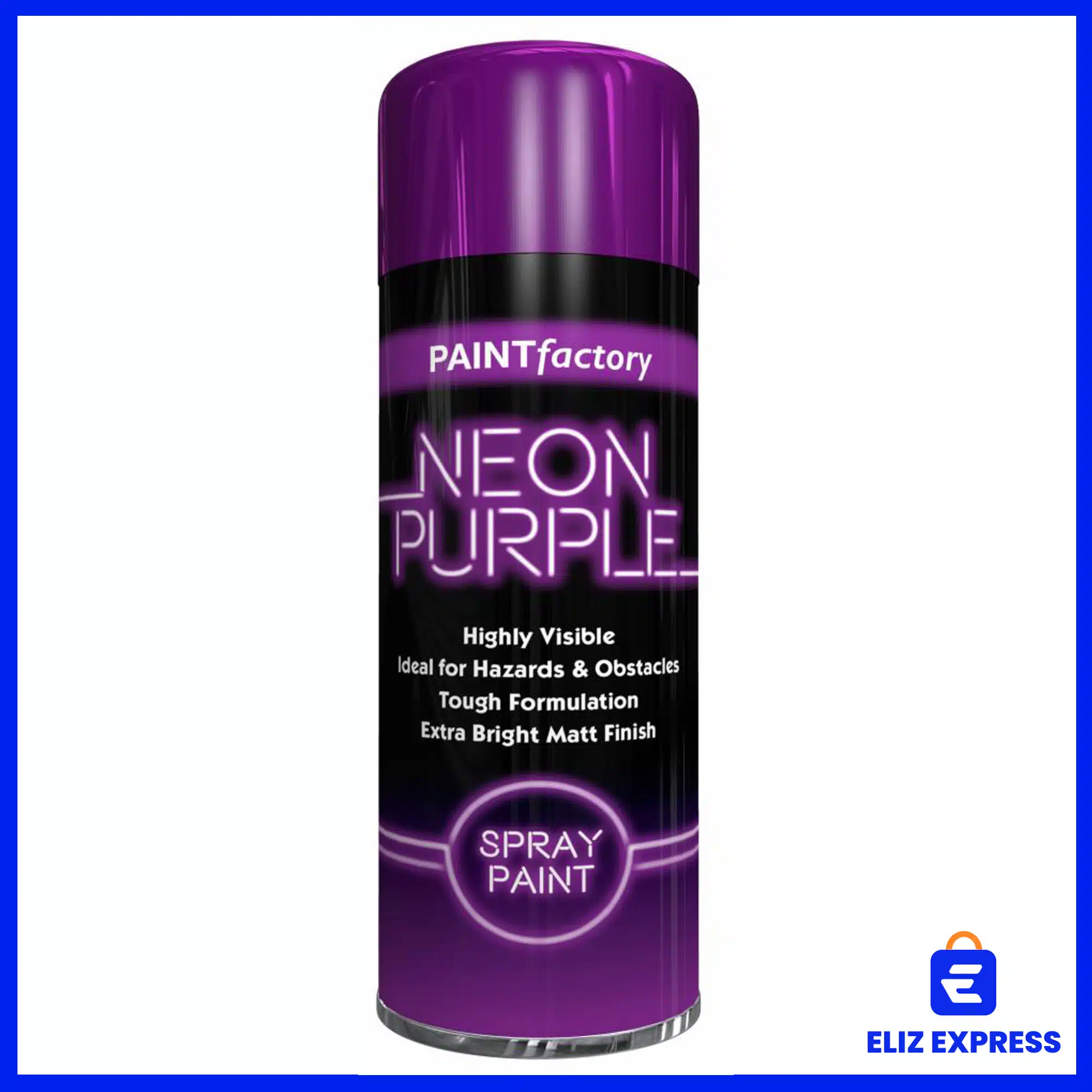 Paint Factory Highly Visible Neon Spray Paint Color Purple 200ml