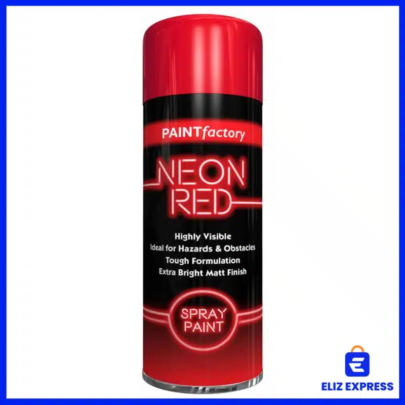 Paint Factory Highly Visible Neon Spray Paint Color Red 200ml