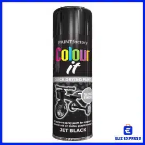 Paint Factory Jet Black Gloss Spray Paint 250ml