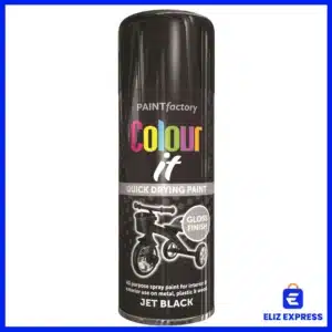 Paint Factory Jet Black Gloss Spray Paint 400ml