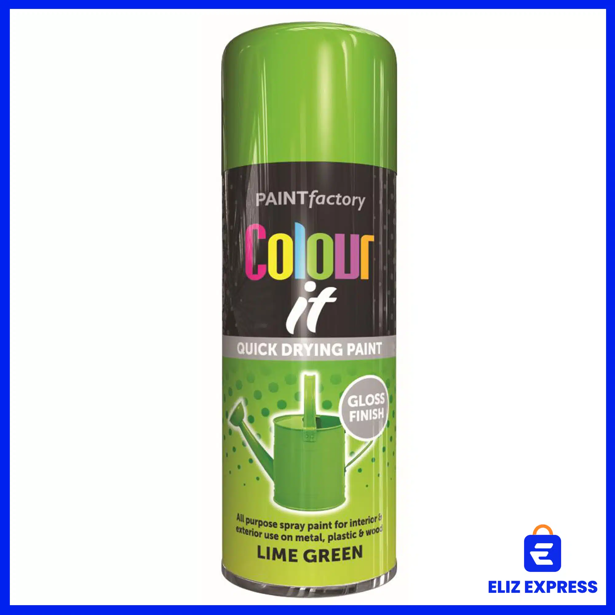 Paint Factory Lime Green Gloss Spray Paint 400ml