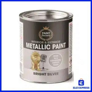 Paint Factory Metallic Bright Silver Tin Paint 300ml