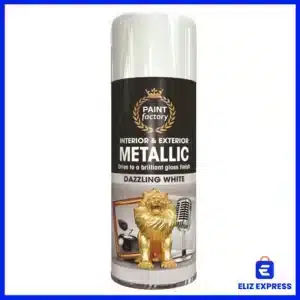 Paint Factory Metallic Dazzling White Spray Paint 400ml