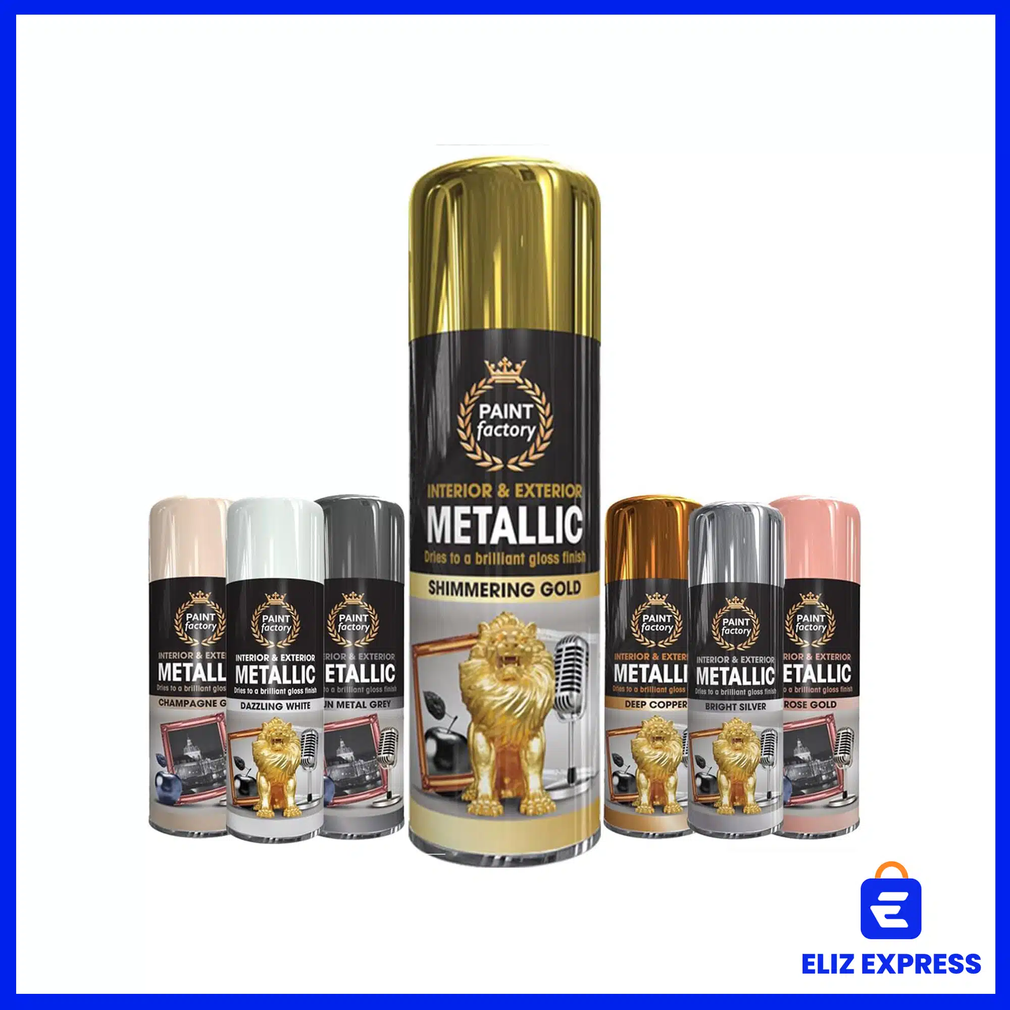 Paint Factory Metallic Shimmering Gold Spray Paint 400ml-1