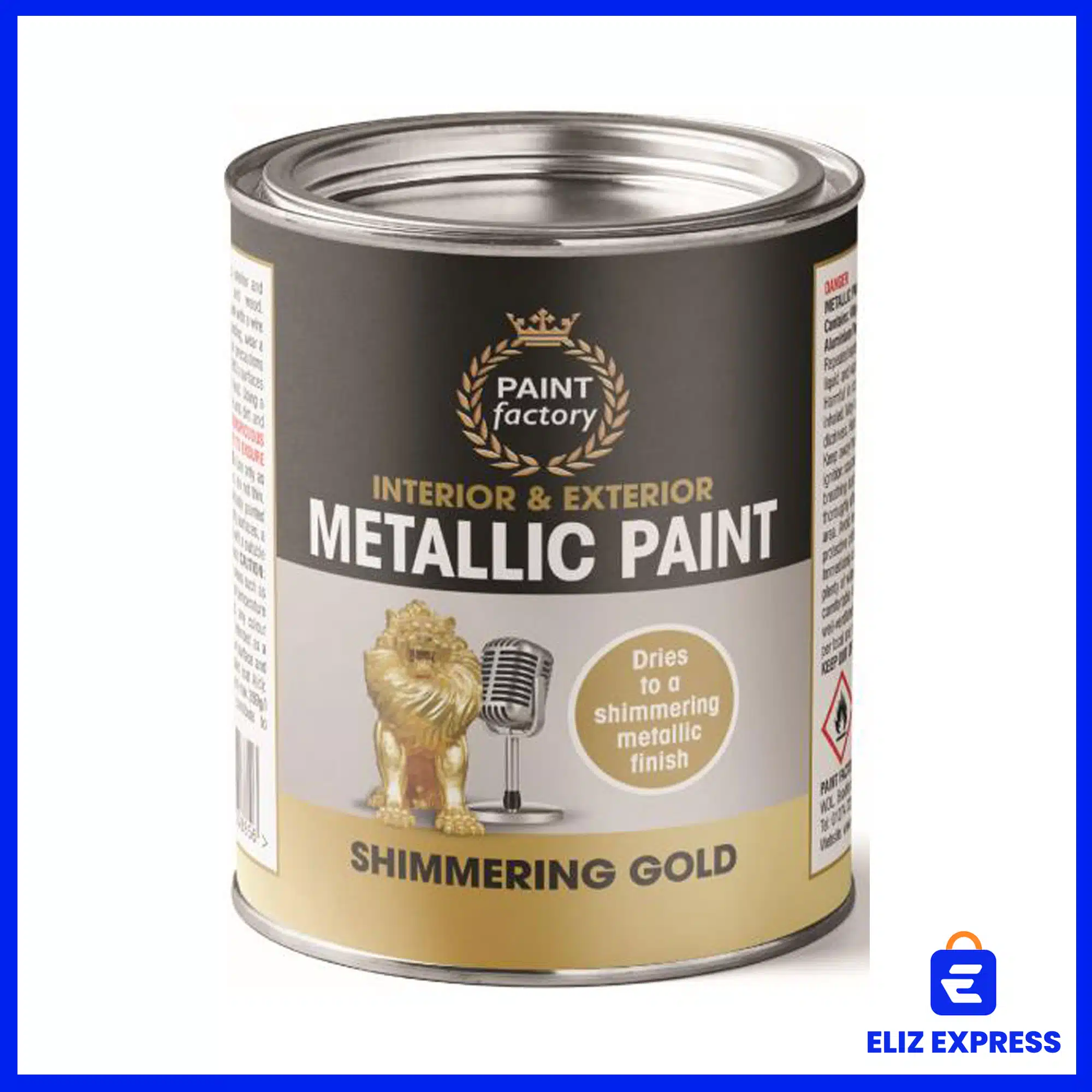 Paint Factory Metallic Shimmering Gold Tin Paint 300ml