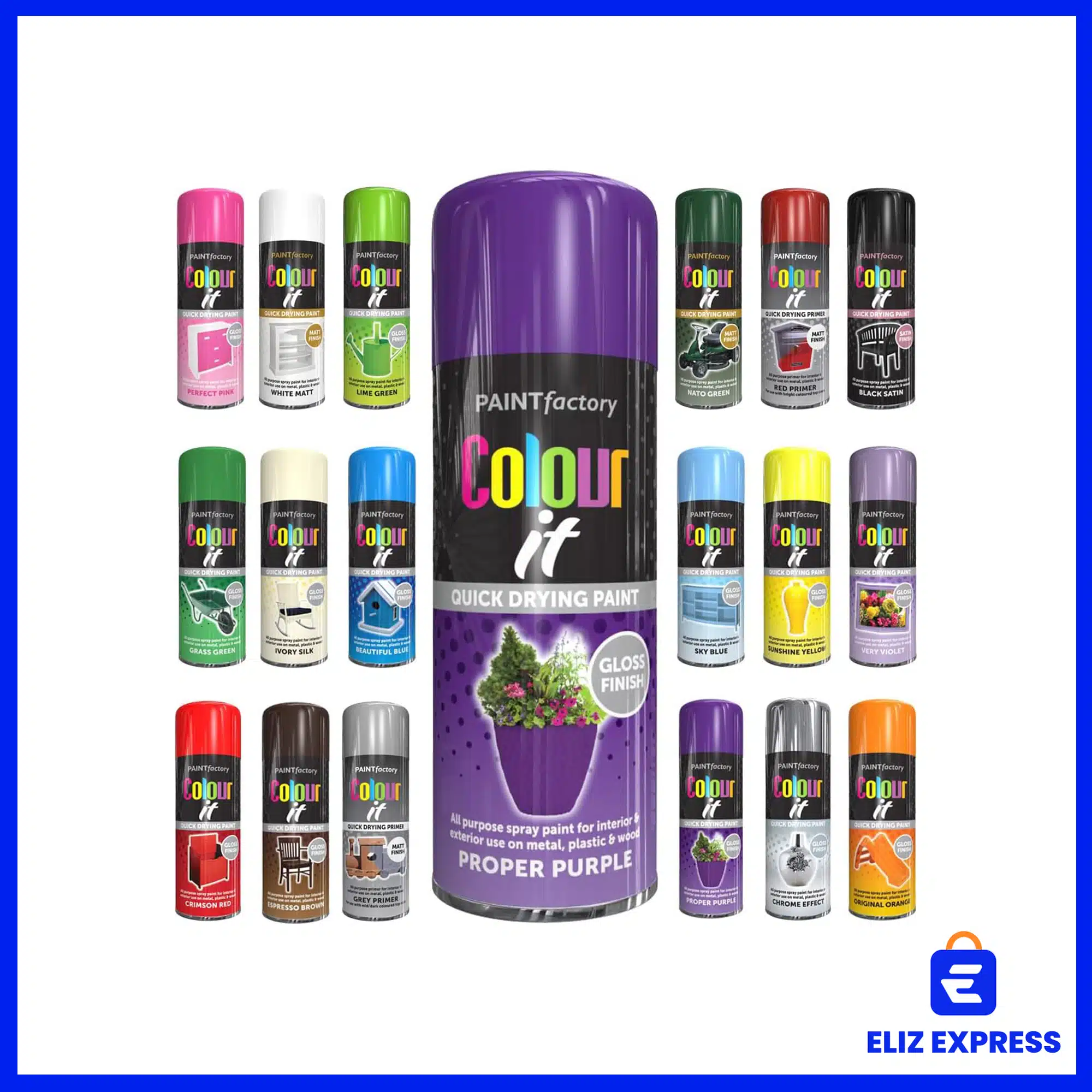 Paint Factory Proper Purple Gloss Spray Paint 400ml-2