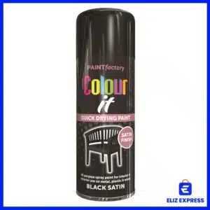 Paint Factory Satin Black Spray Paint 400ml