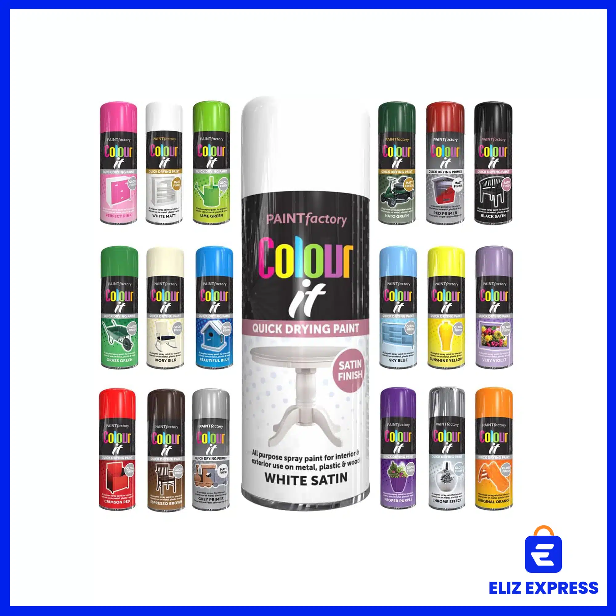 Paint Factory Satin White Spray Paint 400ml-2