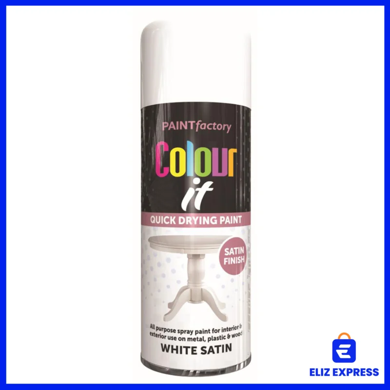 Paint Factory Satin White Spray Paint 400ml