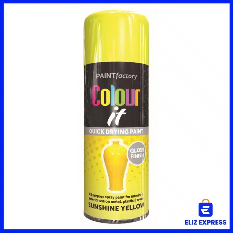 Paint Factory Sunshine Yellow Gloss Spray Paint 400ml