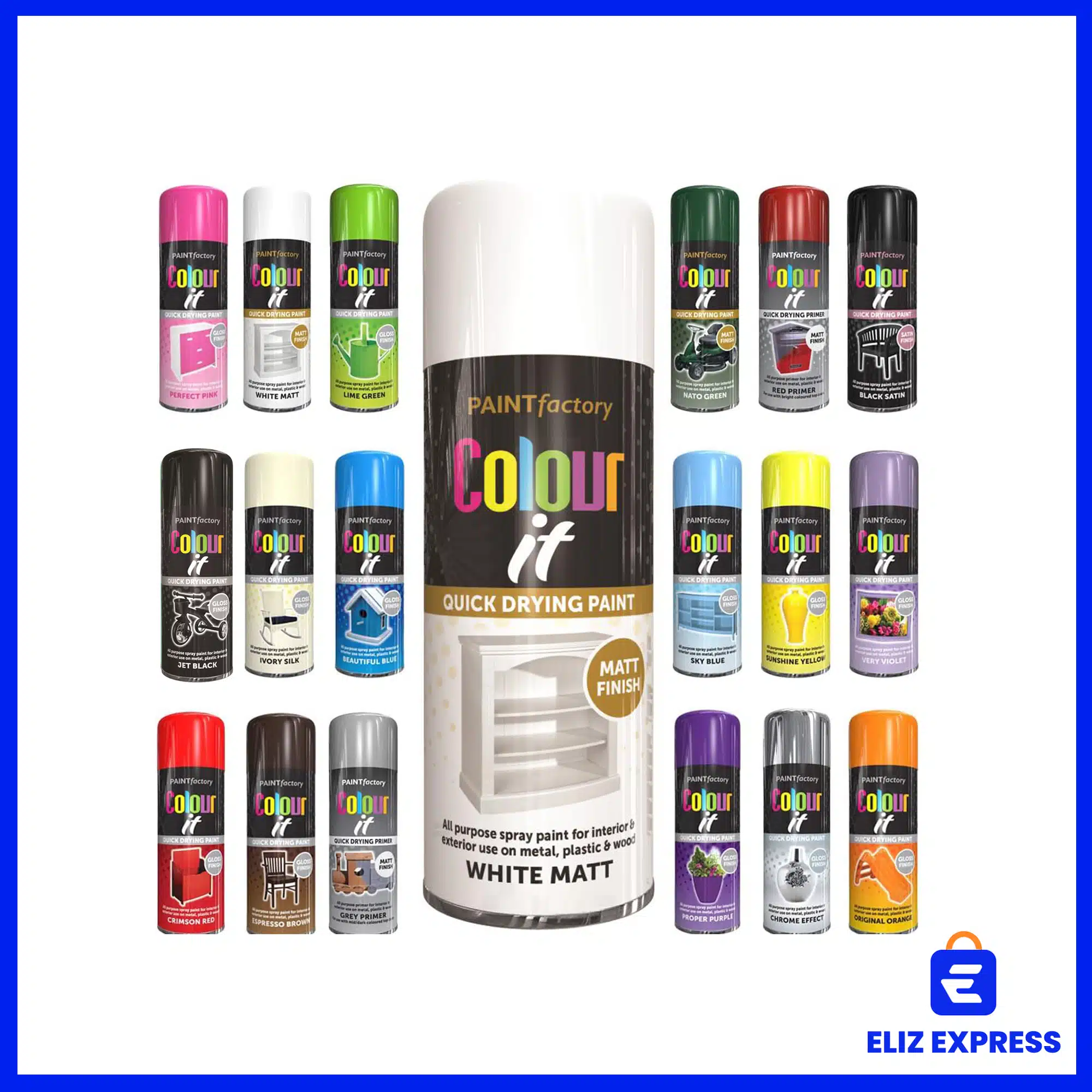 Paint Factory White Matt Spray Paint 400ml-2