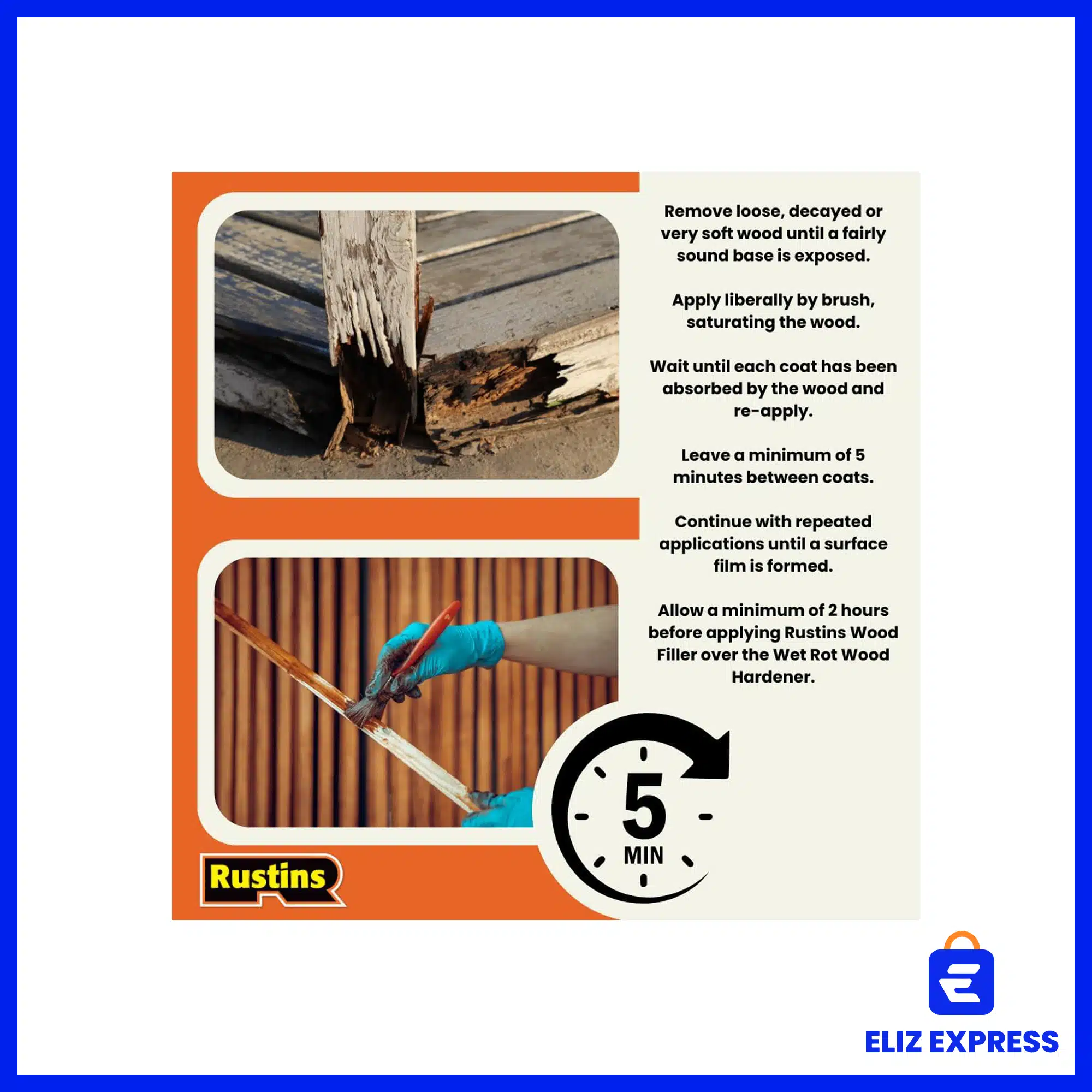 Rustins Wood Hardener 500ml-2