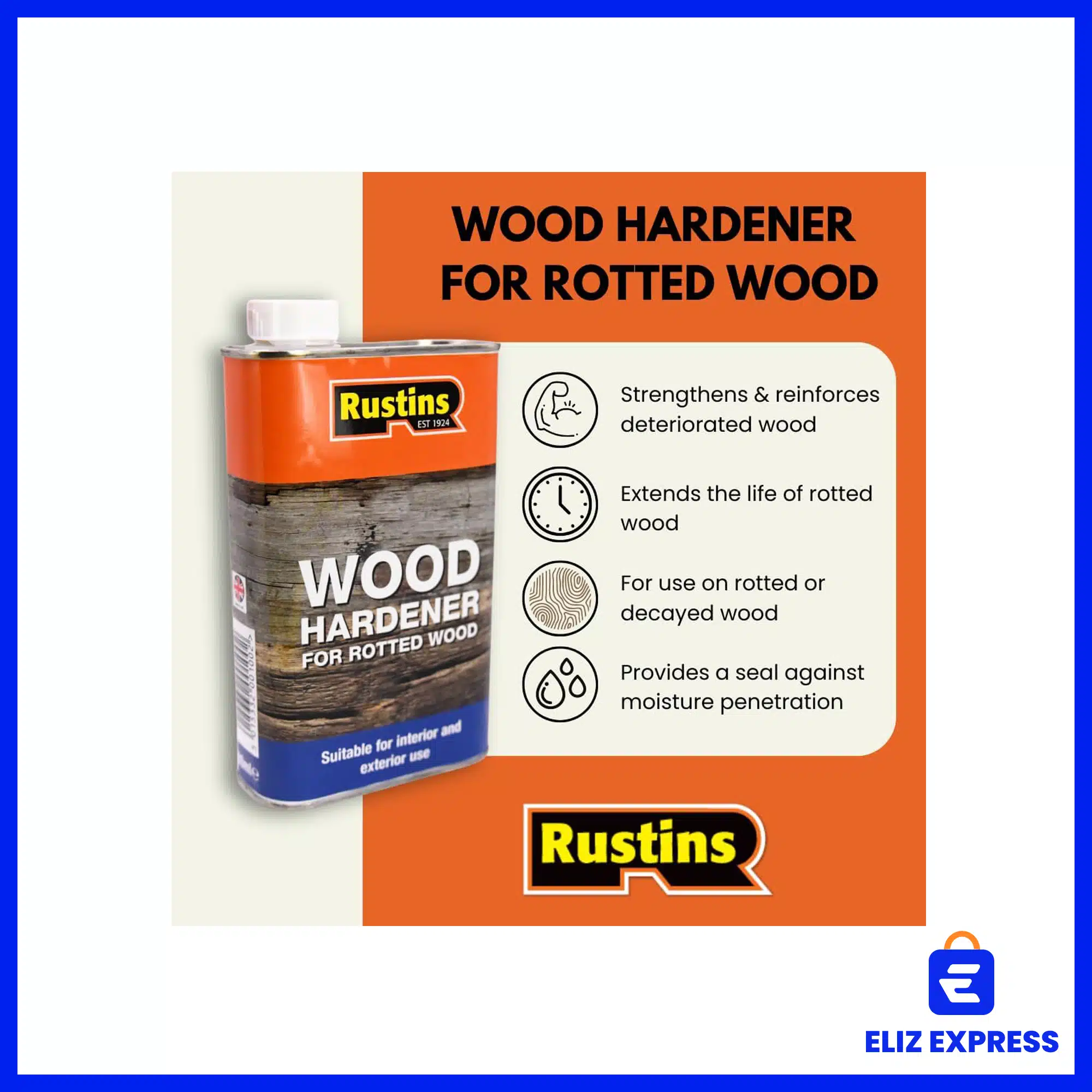 Rustins Wood Hardener 500ml-4
