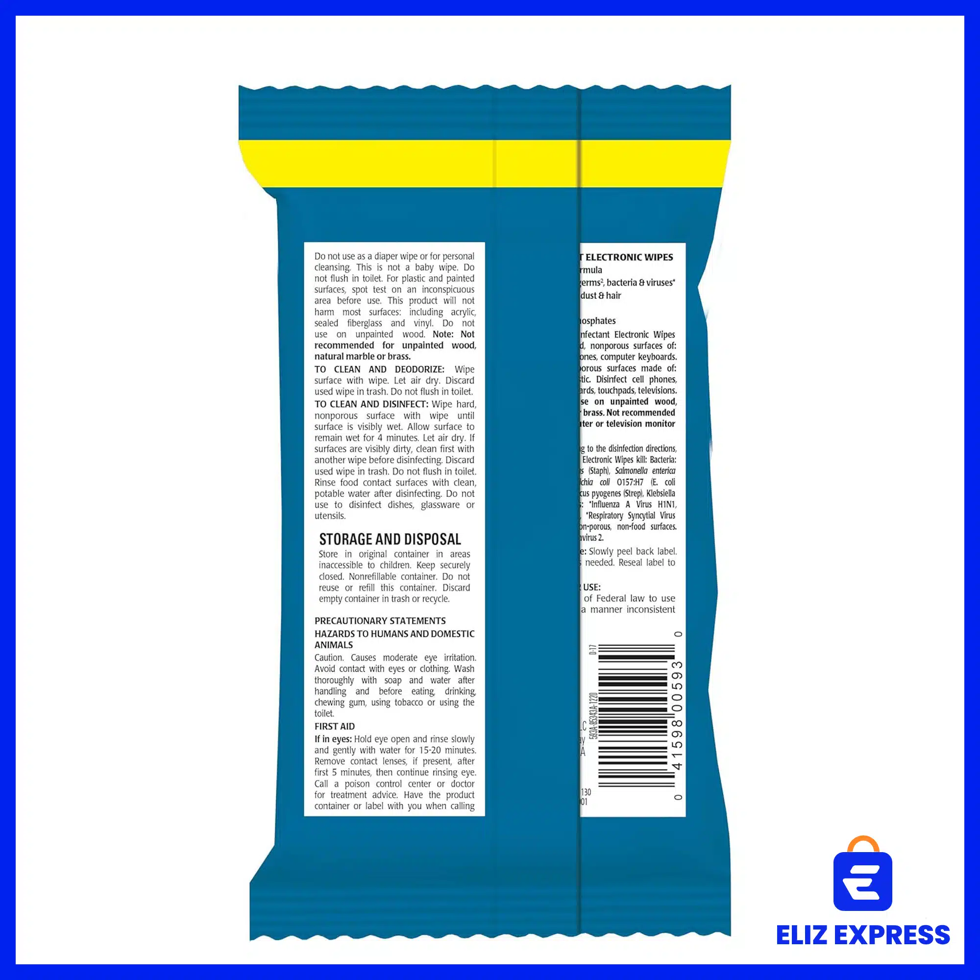 Weiman Disinfectant Electronic Wipes On-The-Go 15count-2