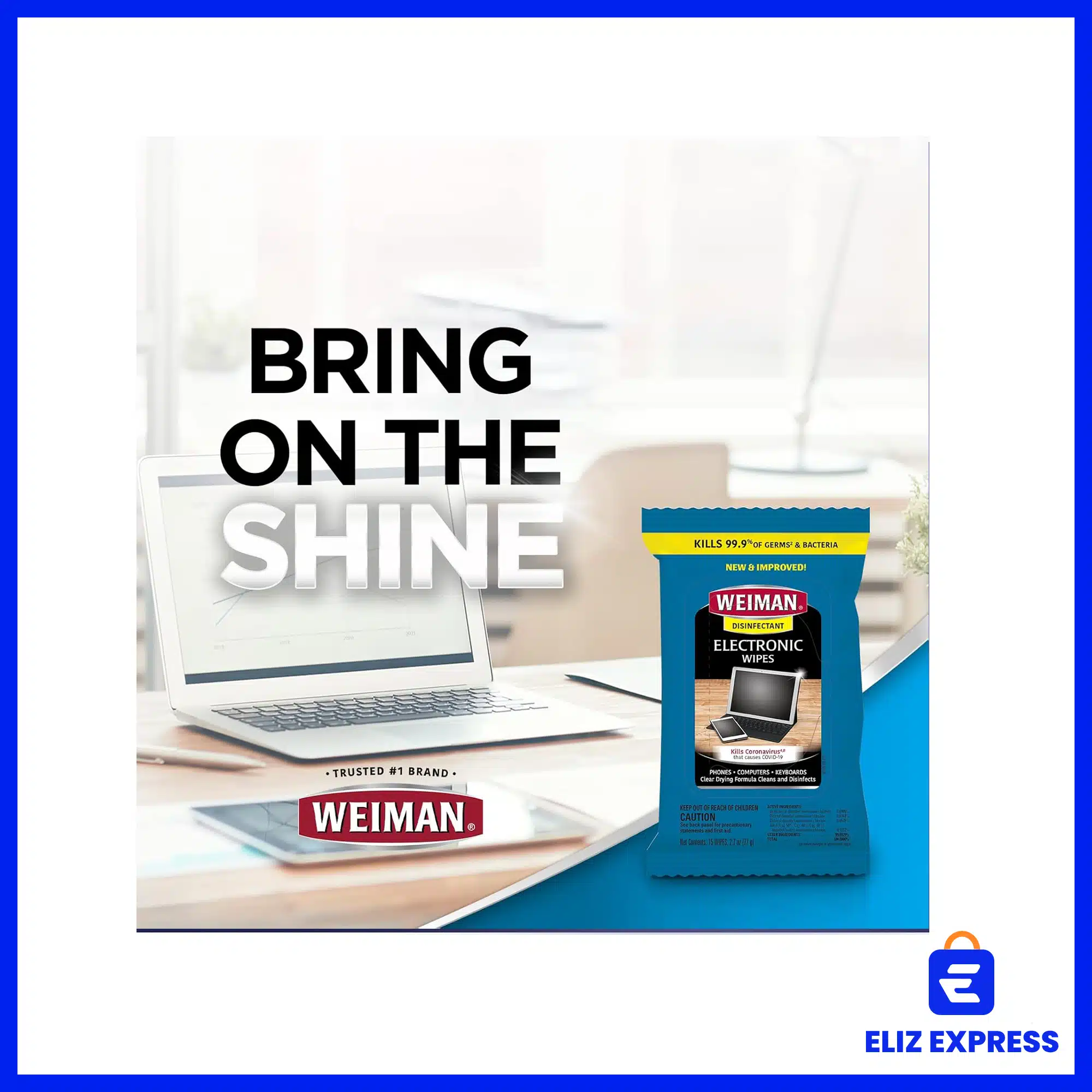 Weiman Disinfectant Electronic Wipes On-The-Go 15count-7